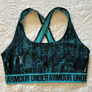 Women's Armour® Mid Crossback Heather Sports Bra Under Armour